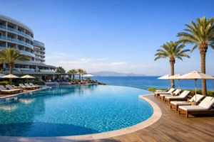 Elysium Resort & Spa 5 star luxury hotel in Rhodes with beachfront and infinity pool.