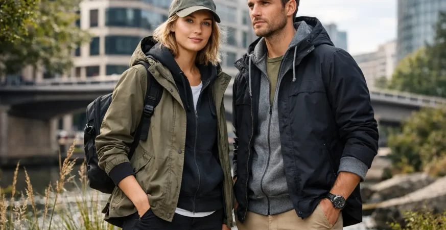 Tom Tailor Adventurous Extreme outdoor-inspired clothing collection styled for modern German urban lifestyle.