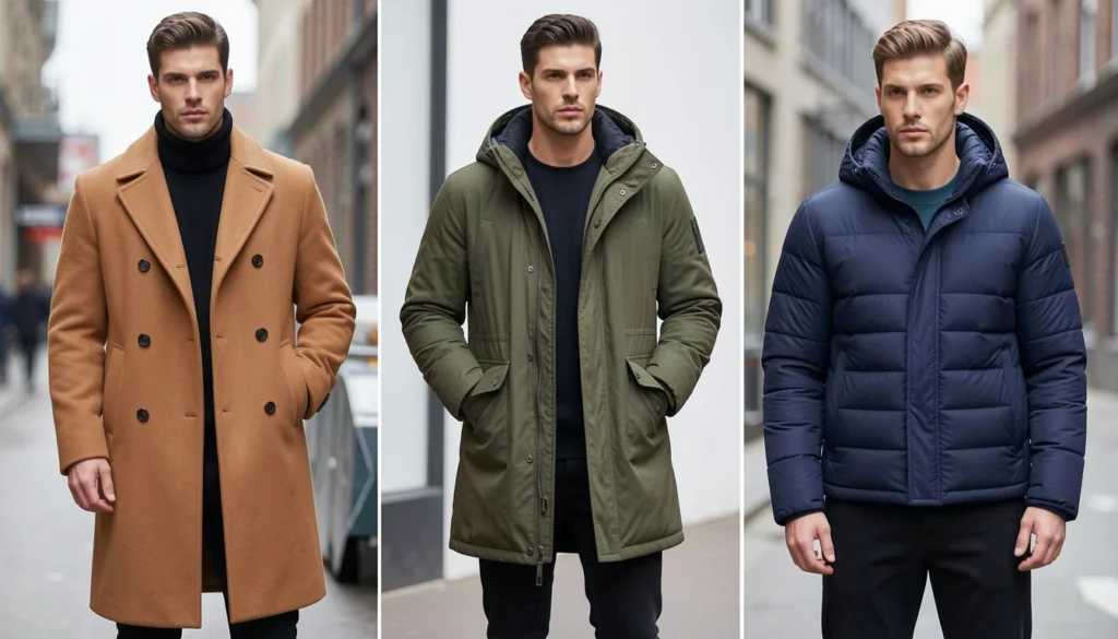 Best men’s winter jackets in Germany including overcoat parka and puffer styles