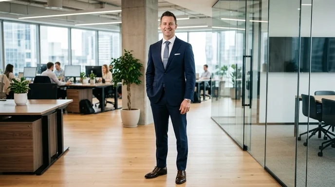 professional outfit German leather shoes business style