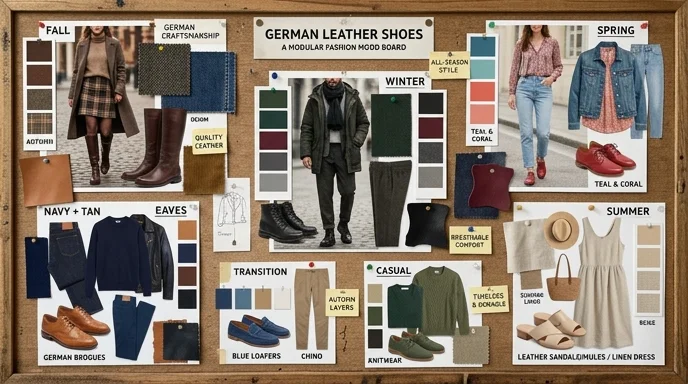 men fashion mood board German leather shoes styling inspiration