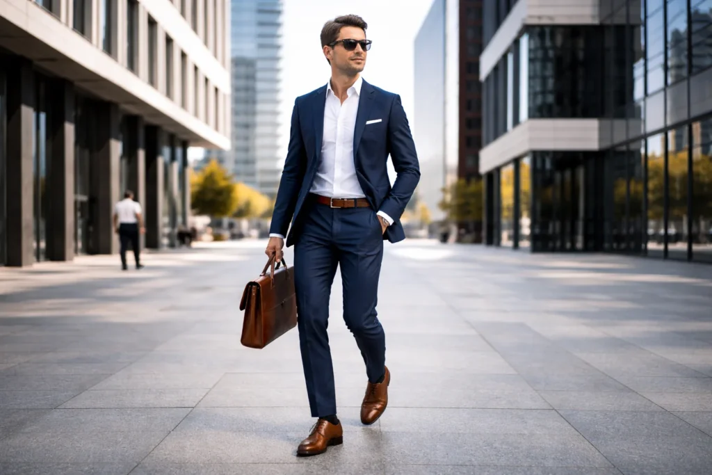 German-made leather shoes for men professional business outfit style