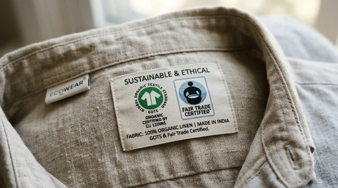 Sustainable fashion certifications GOTS Fair Trade menswear label