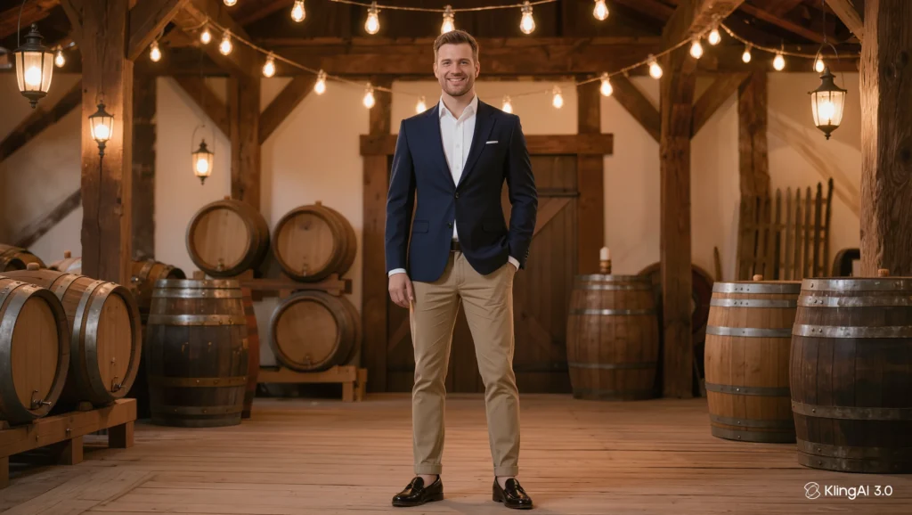 Smart casual Oktoberfest outfit men Germany blazer chinos