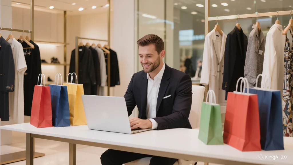 best online men’s fashion stores Germany shopping concept